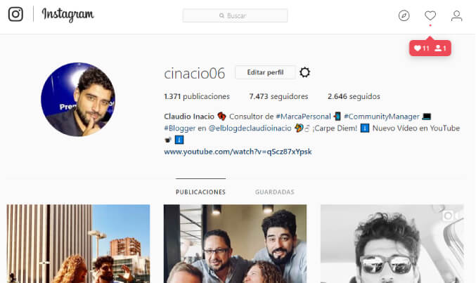 perfil de Instagram