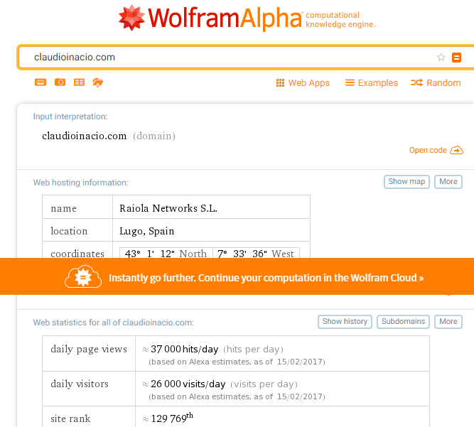 motor de búsqueda Wolframalpha