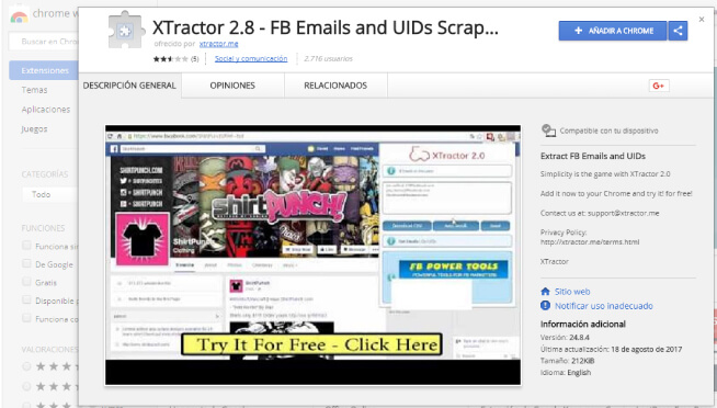 Xtractor herramientas de marketing online en 2017