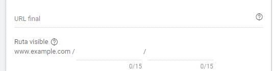 Cómo crear anuncio en Google Adwords añade URL final