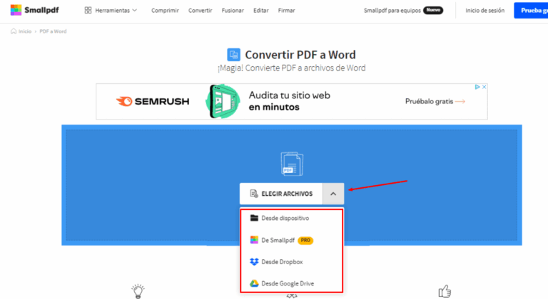 Smallpdf El Convertidor Para Convertir PDF A Word Gratis En 2021