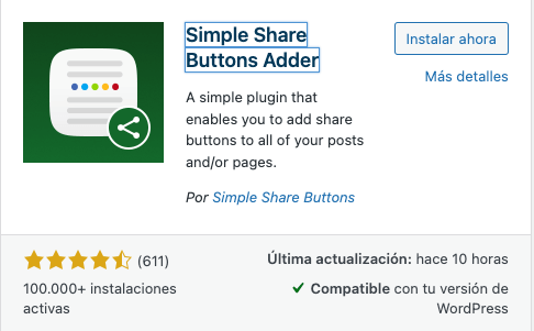 Simple Share Buttons Adder