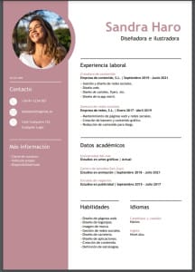 Plantilla CV profesional en Word