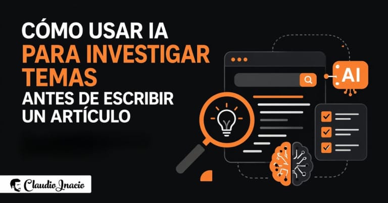 Cómo usar IA para investigar temas antes de escribir