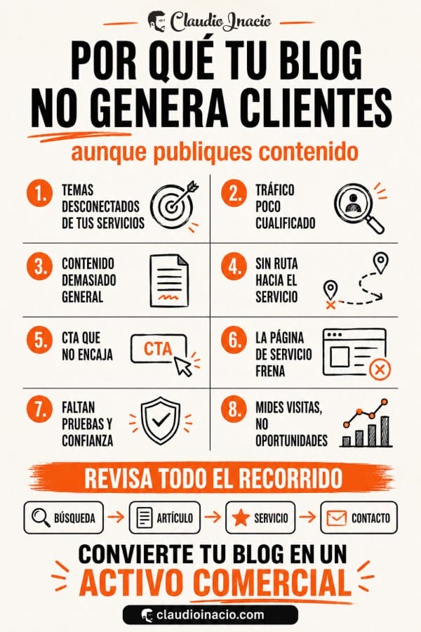 infografia Por qué tu blog no genera clientes, aunque publiques contenido