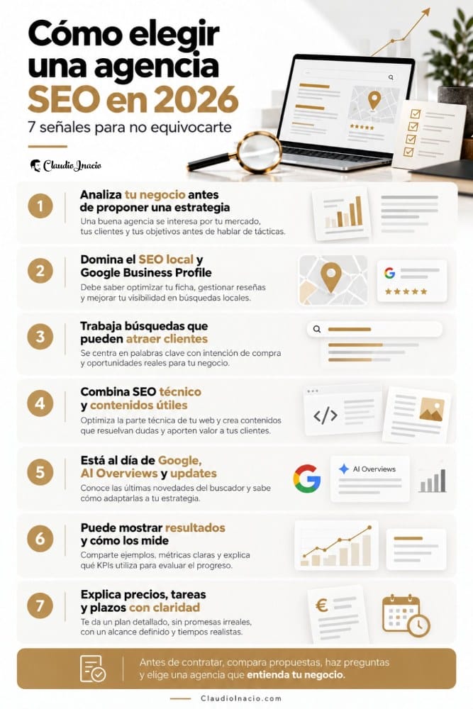 infografia Cómo elegir una agencia SEO en 2026